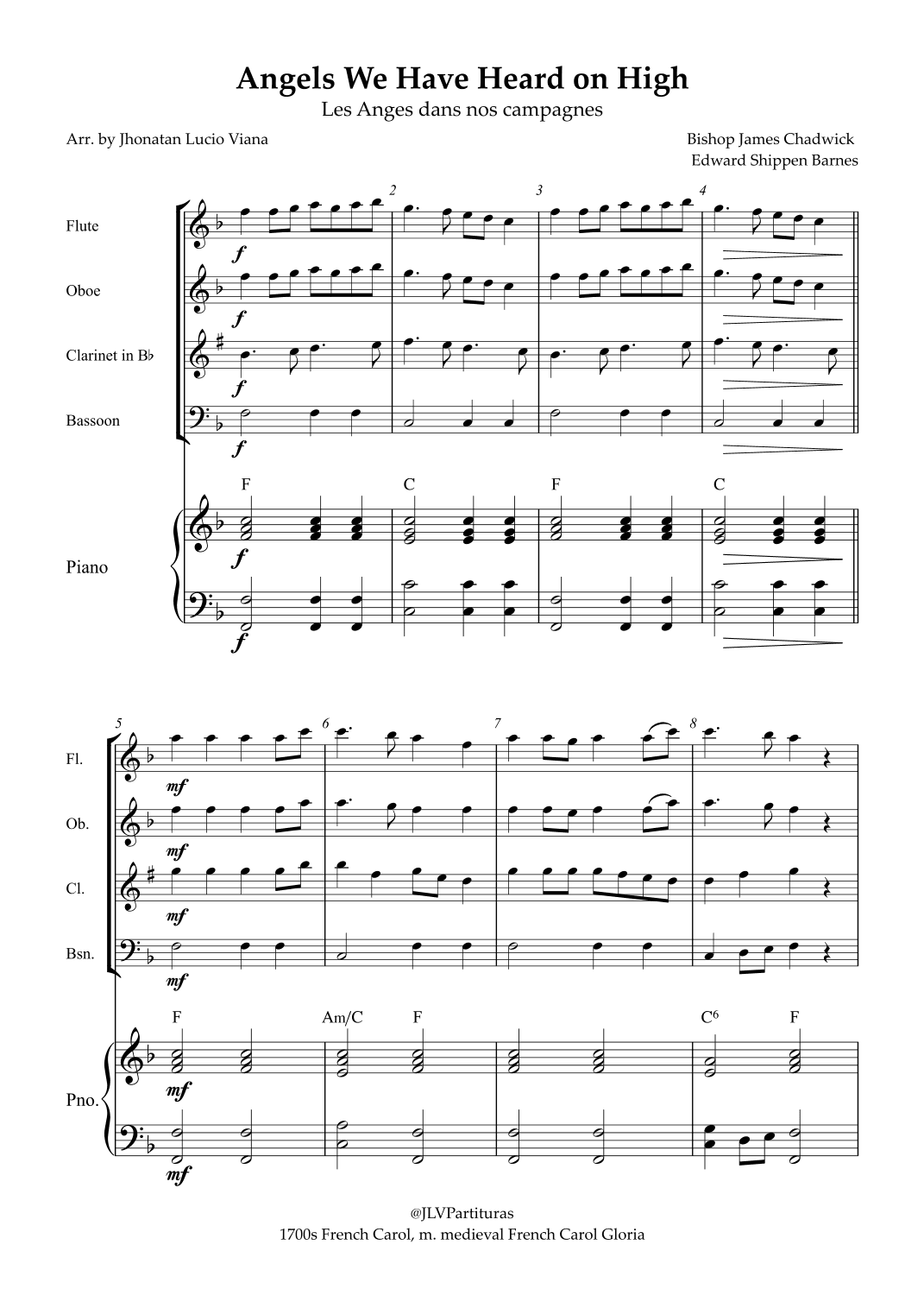 Angels We Have Heard on High (arr. Jhonatan Lucio Viana)
