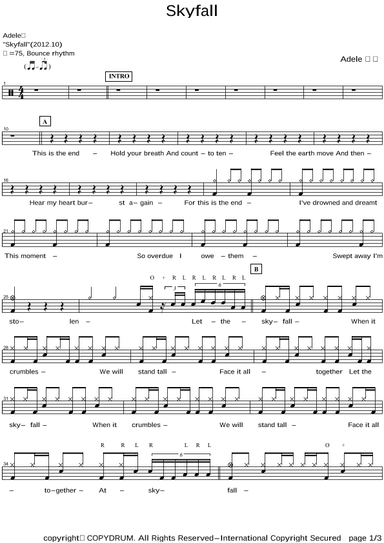 Skyfall (arr. COPYDRUM)