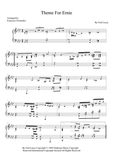 Theme For Ernie (arr. Francisco Fernandez)