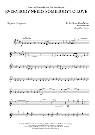 Everybody Needs Somebody To Love (arr. Diego Marani)
