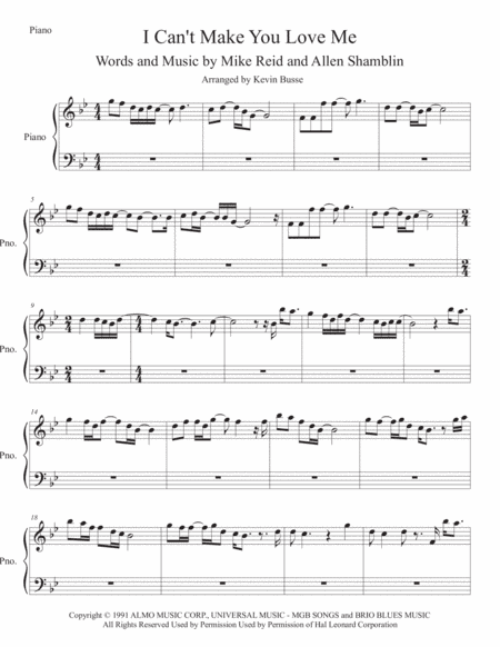 I Can't Make You Love Me (arr. Kevin Busse)
