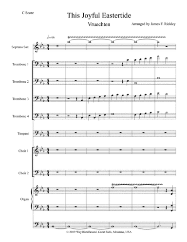 Festival Hymn Setting Easter 2019 This Joyful Eastertide (Vruechten) (arr. James F. Rickley)