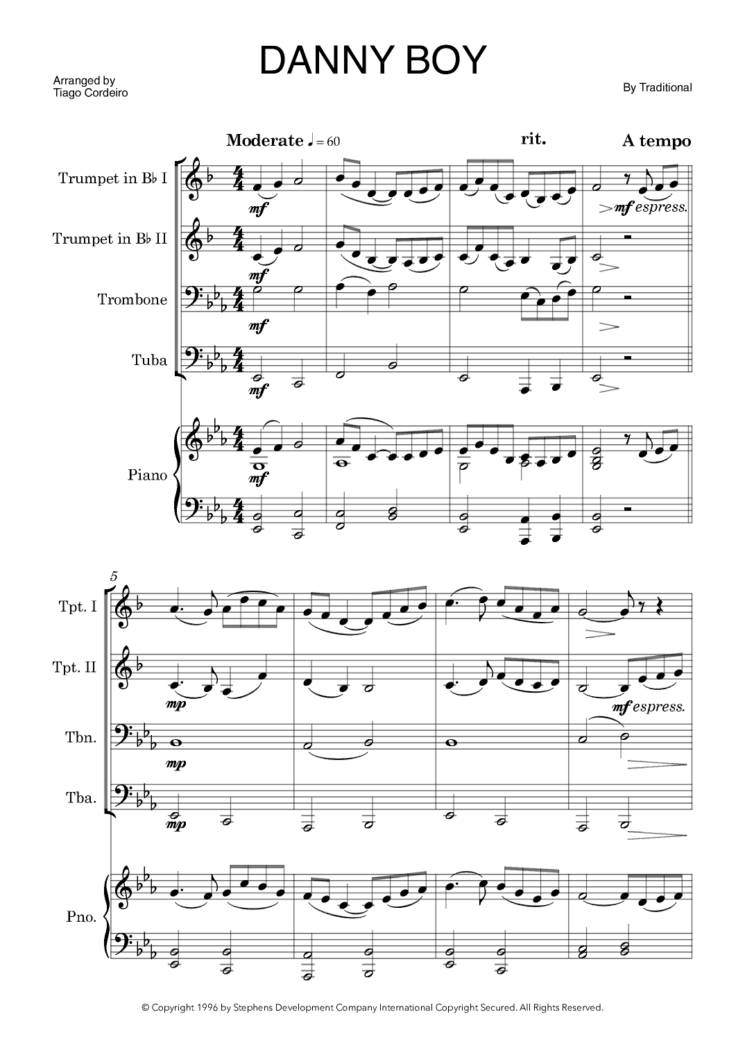 Danny Boy (arr. Tiago Cordeiro)