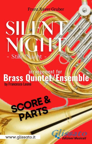 Silent Night - Brass Quintet/Ensemble (score + 11 parts) (arr. Francesco Leone)