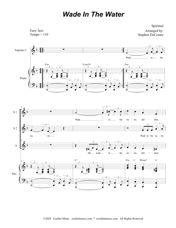 Wade In The Water (for SSA) (arr. Stephen DeCesare)
