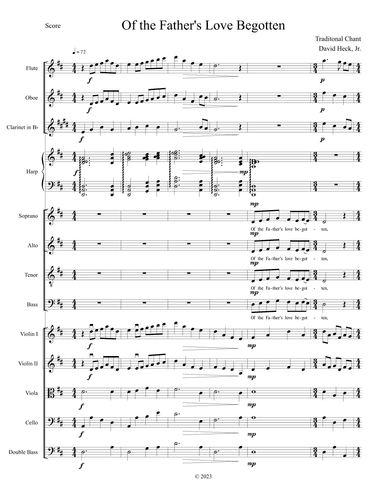 Of the Father's Love Begotten (arr. David Heck, Jr.)