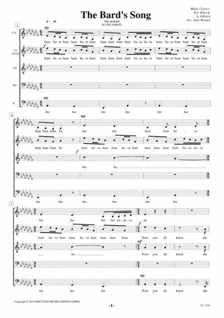 The Bard's Song (arr. Jetse Bremer)