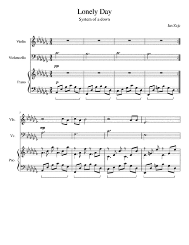 Lonely Day (arr. Jan Zajc)