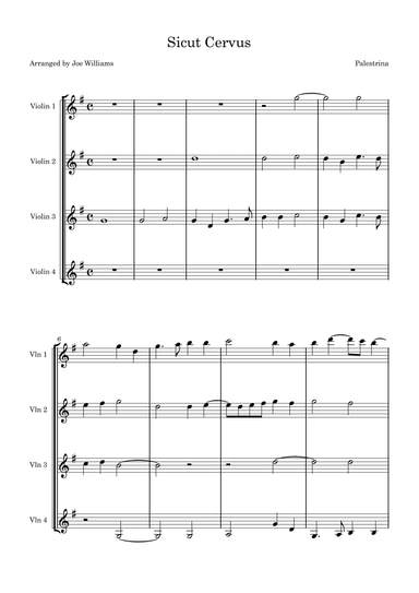 Sicut Cervus (arr. Joe Williams)