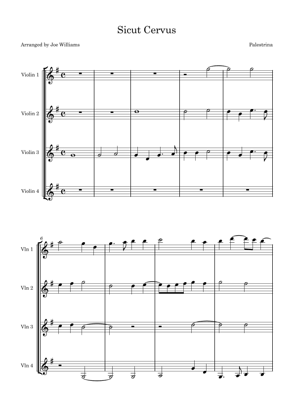 Sicut Cervus (arr. Joe Williams)