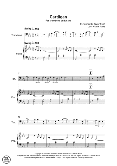 Cardigan (arr. Willem Aarts)