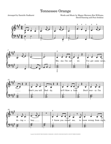 Tennessee Orange (arr. Danielle Nadkarni)