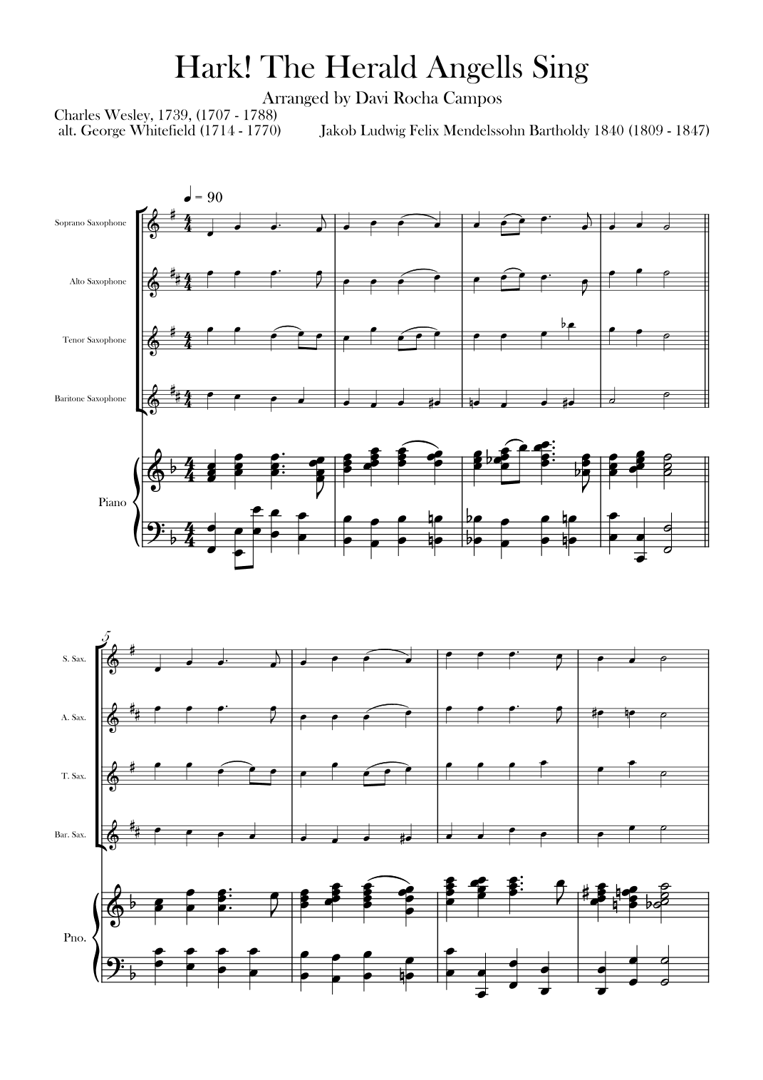Hark! The Herald Angells Sing (arr. Davi Rocha Campos)
