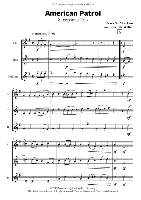 American Patrol (arr. Gert Th. Walter)