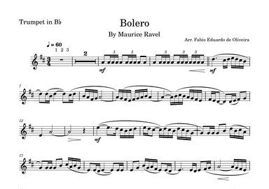 Bolero (Ravel) - Easy Arrangement (arr. Fabio Eduardo de Oliveira)