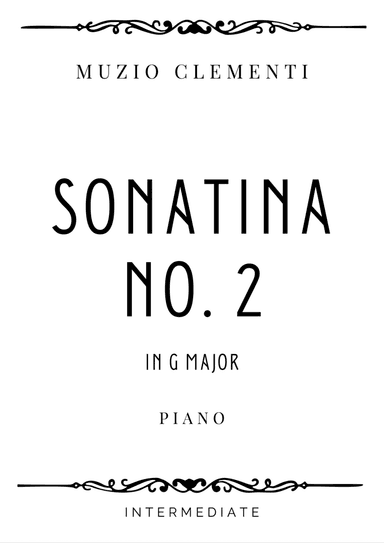 Clementi - Sonatina No.2 in G Major - Intermediate (arr. Piacere Music Sheets)