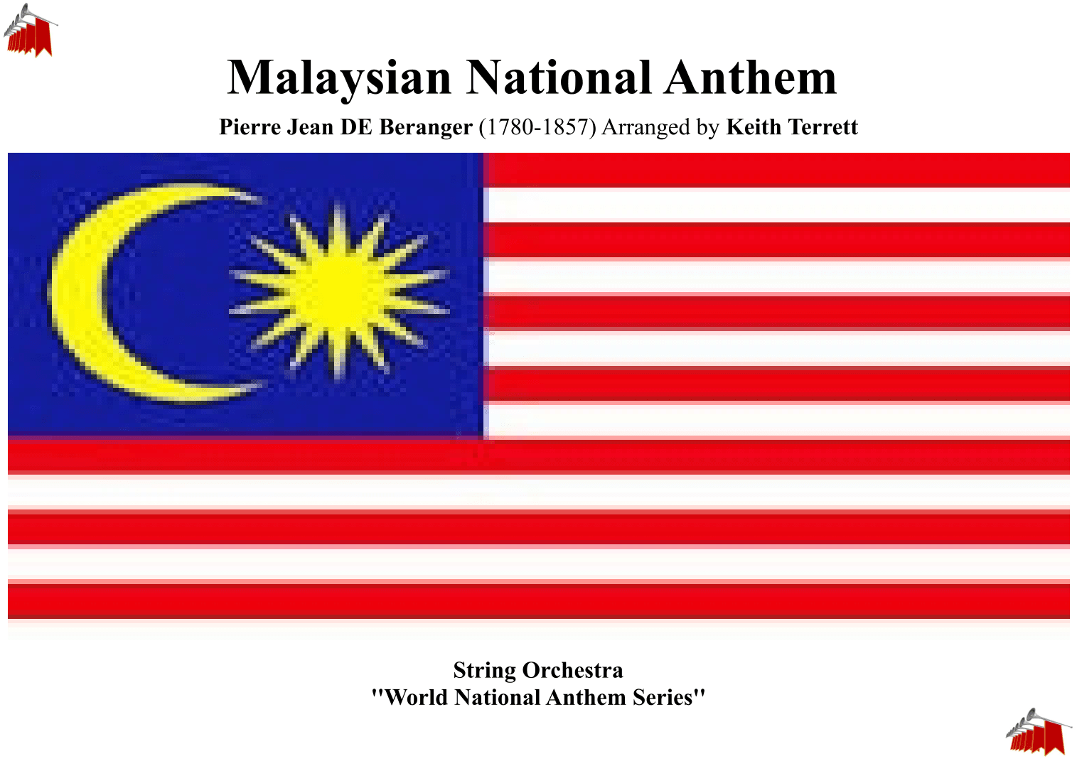 Malaysian National Anthem for String Orchestra (World National Anthem Series) (arr. Keith Terrett)
