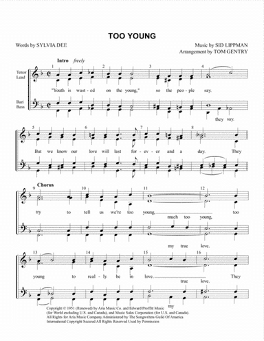 Too Young (arr. Tom Gentry)