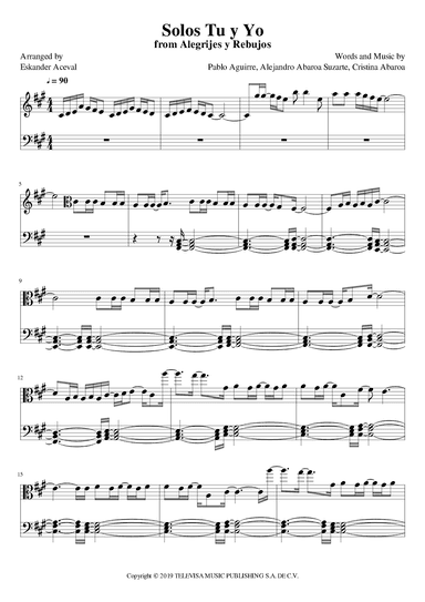 Solos Tu Y Yo (arr. Eskander Aceval)