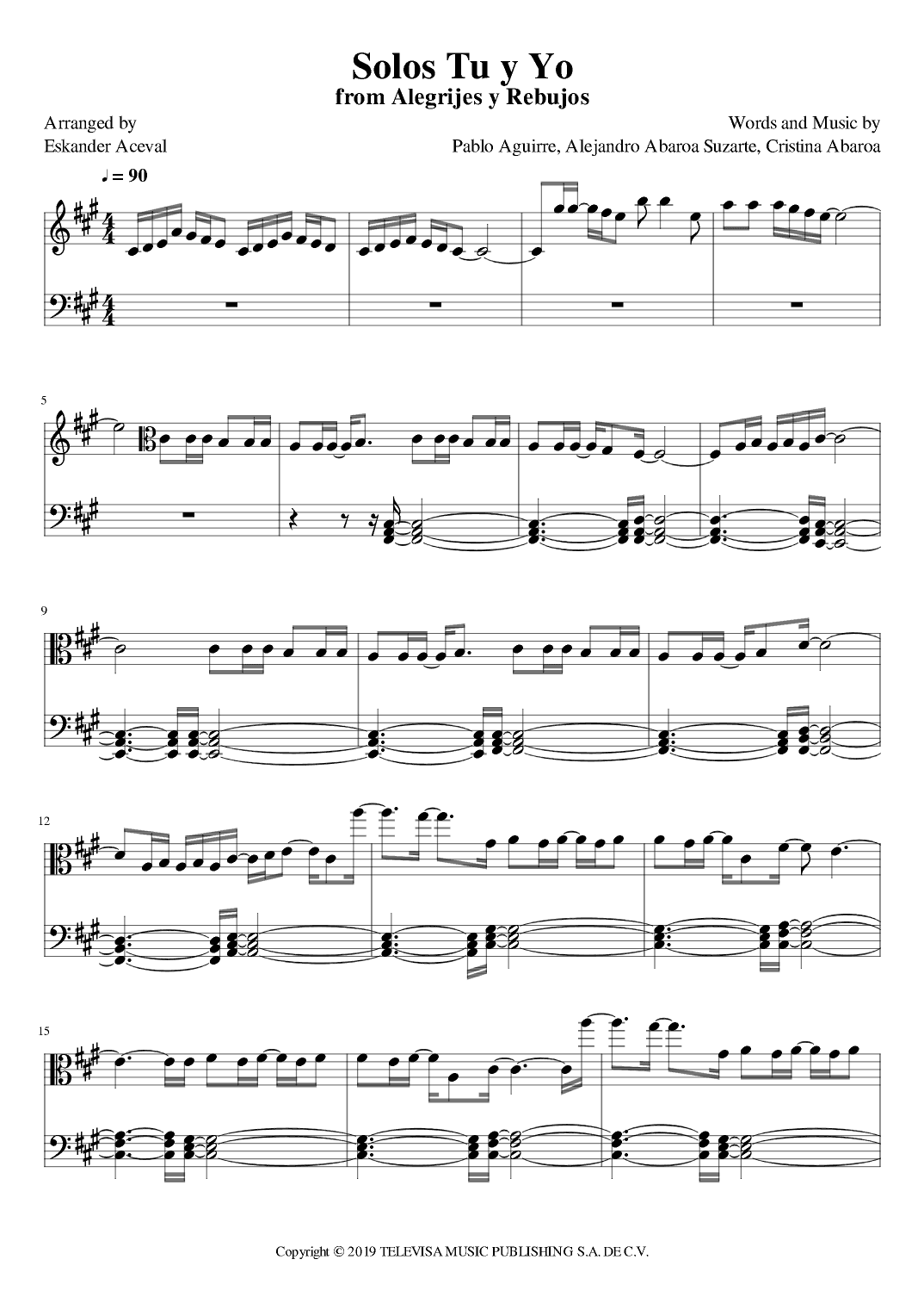 Solos Tu Y Yo (arr. Eskander Aceval)