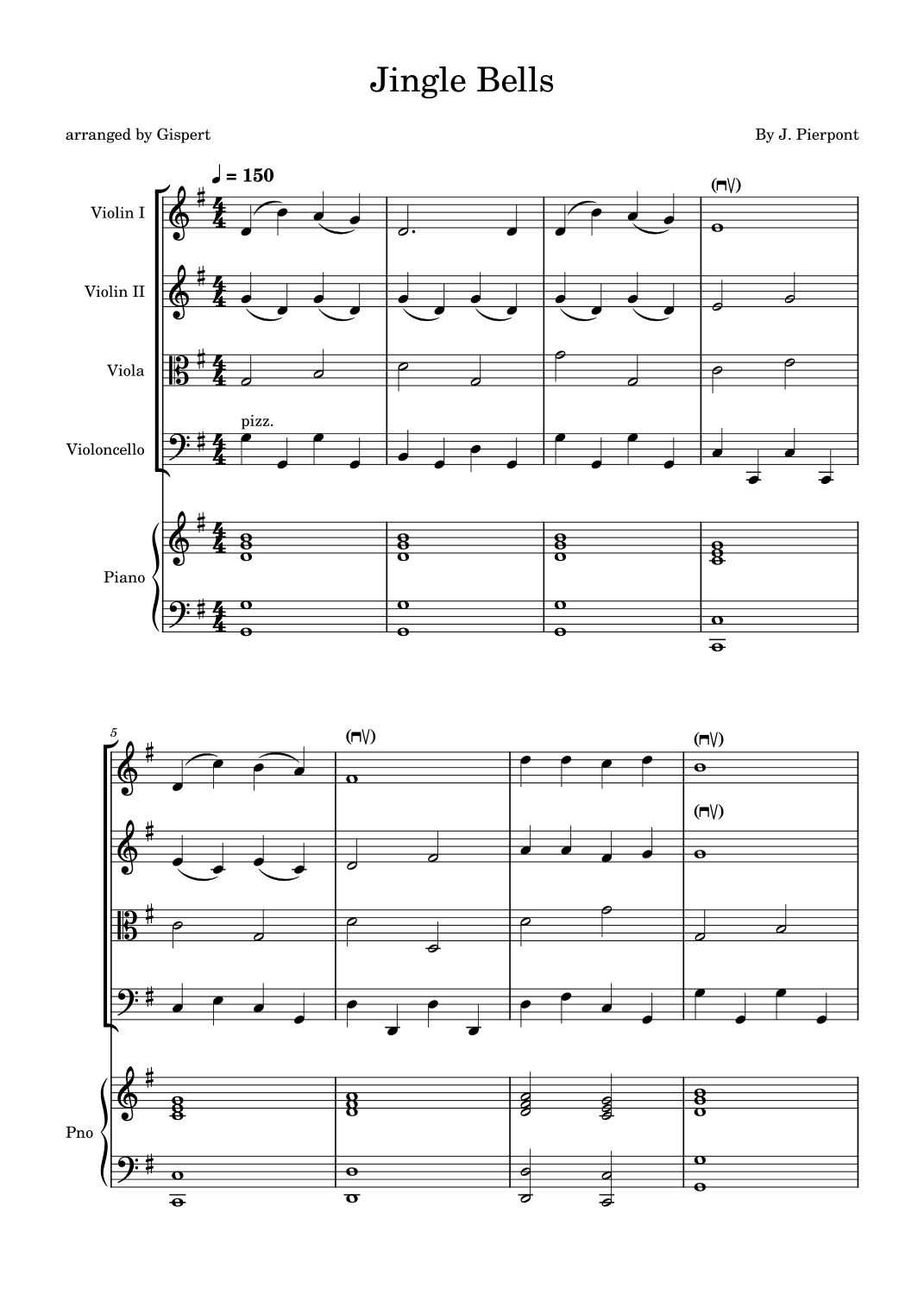 Jingle Bells (with piano) (arr. Gispert)