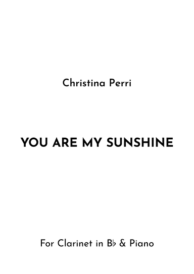 You Are My Sunshine (arr. Jireh J.)