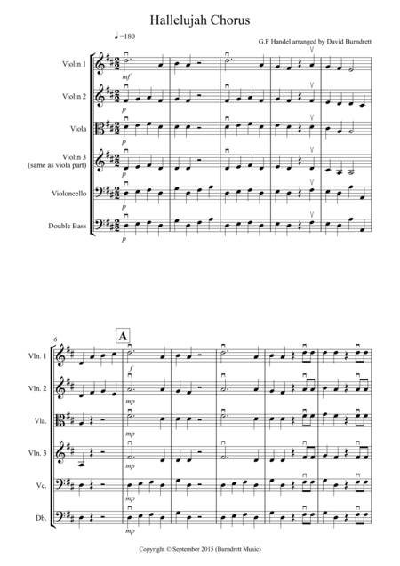 Hallelujah Chorus for String Orchestra (arr. David Burndrett)