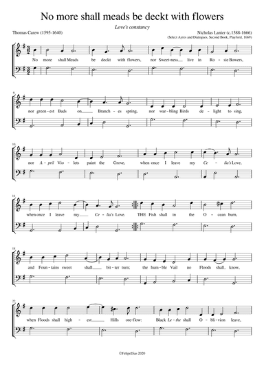 Love's constancy: No more shall meads be deckt with flowers (arr. Early Music Scores)