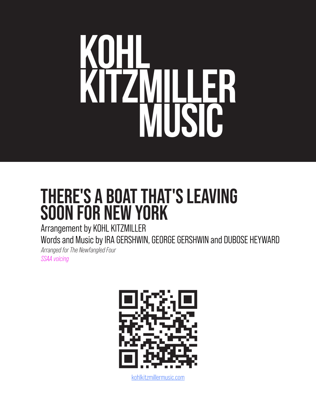 There's A Boat Dat's Leavin' Soon For New York (arr. Kohl Kitzmiller)