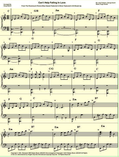 Can't Help Falling In Love (arr. Doug Abbott)