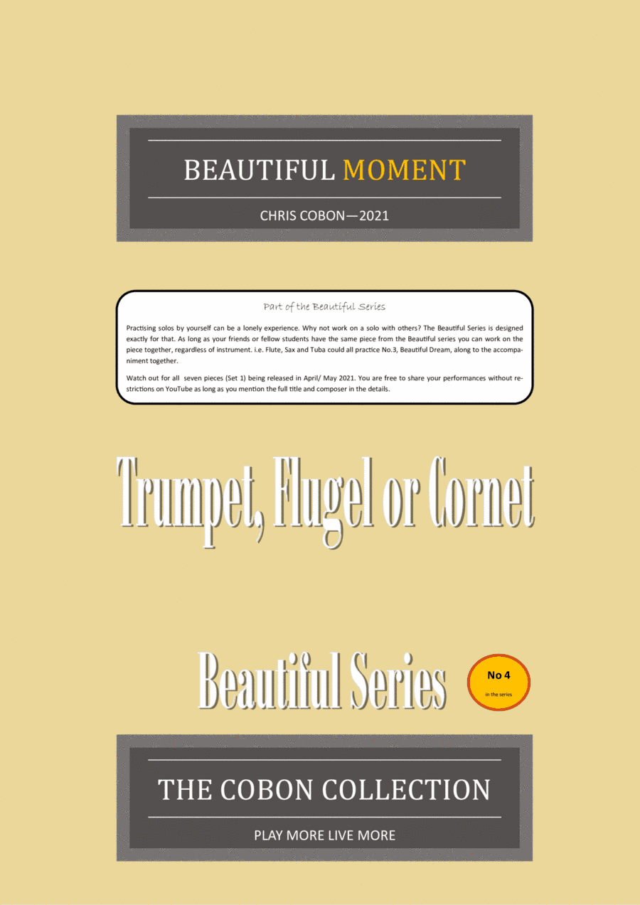 No.4 Beautiful Moment (Trumpet, Flugel or Cornet)