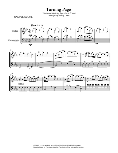 Turning Page (arr. Sherry Lewis)