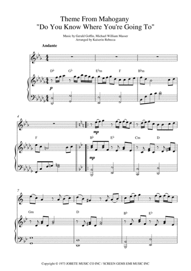 Do You Know Where You're Going To? (arr. Kaiserin Rebecca)