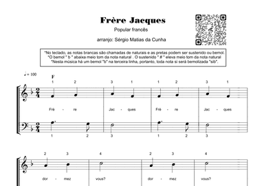 Frère Jacques - fase 3 (arr. Sérgio Matias da Cunha)