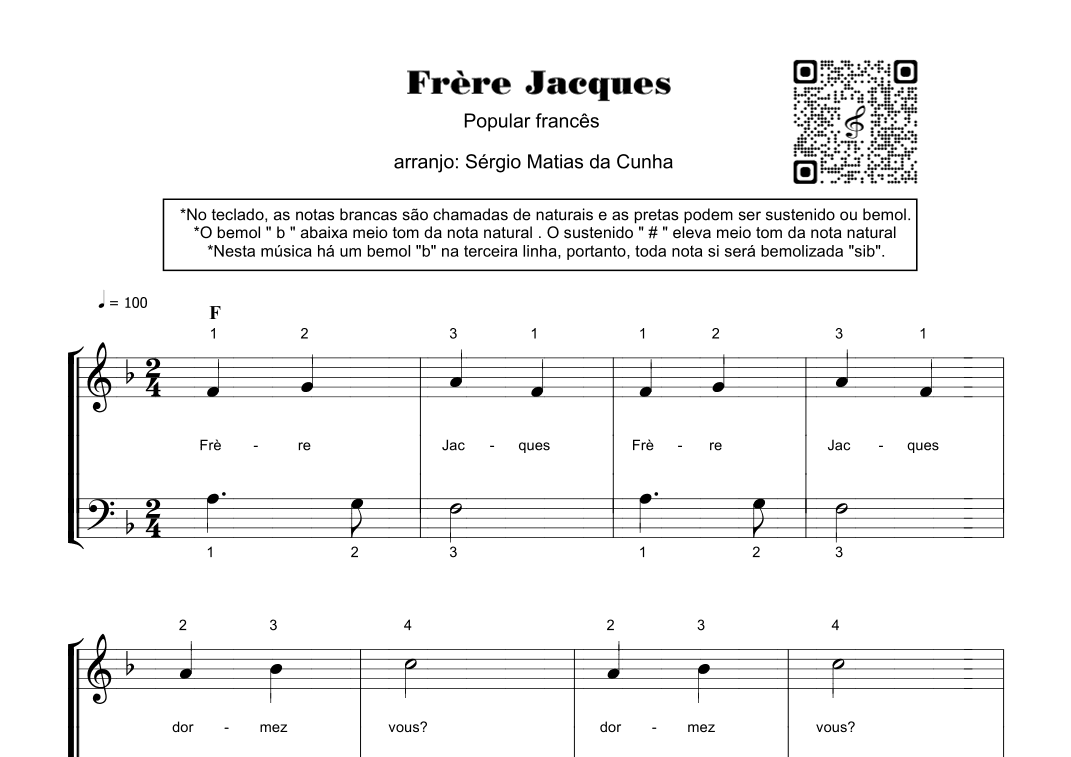 Frère Jacques - fase 3 (arr. Sérgio Matias da Cunha)