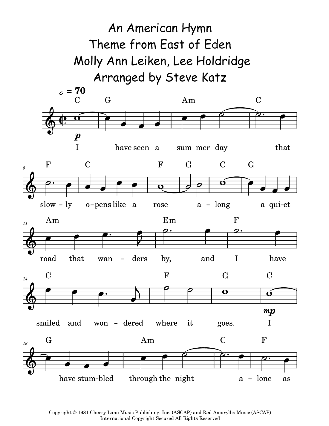 An American Hymn (arr. Steve Katz)