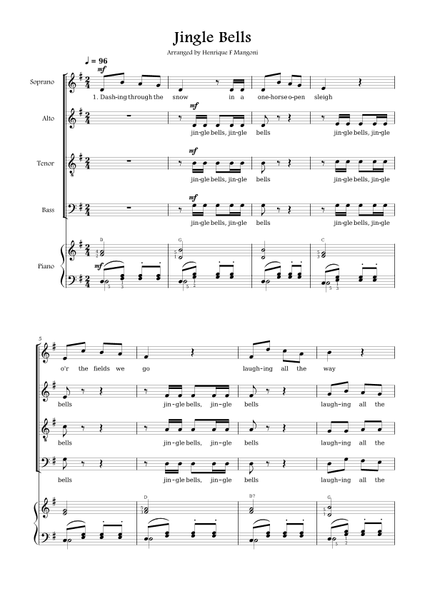 Jingle Bells (arr. Henrique F Mangoni)