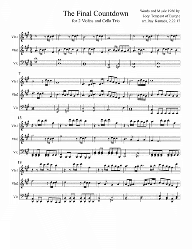 Final Countdown (arr. Ray Kamada)