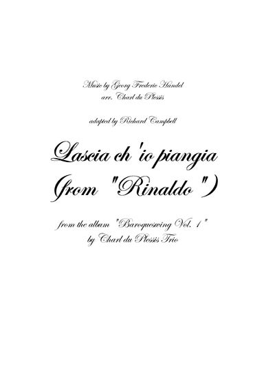 Lascia ch'io piangia (from Rinaldo) (arr. Charl du Plessis (adapted by Richard Campbell))