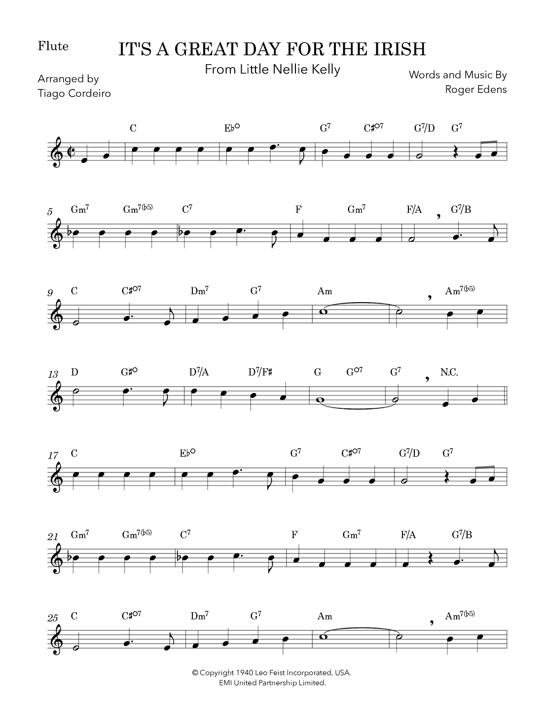 It's A Great Day For The Irish (arr. Tiago Cordeiro)