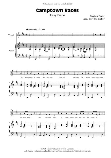 Camptown Races (arr. Gert Th. Walter)