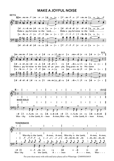 Make a joyful noise