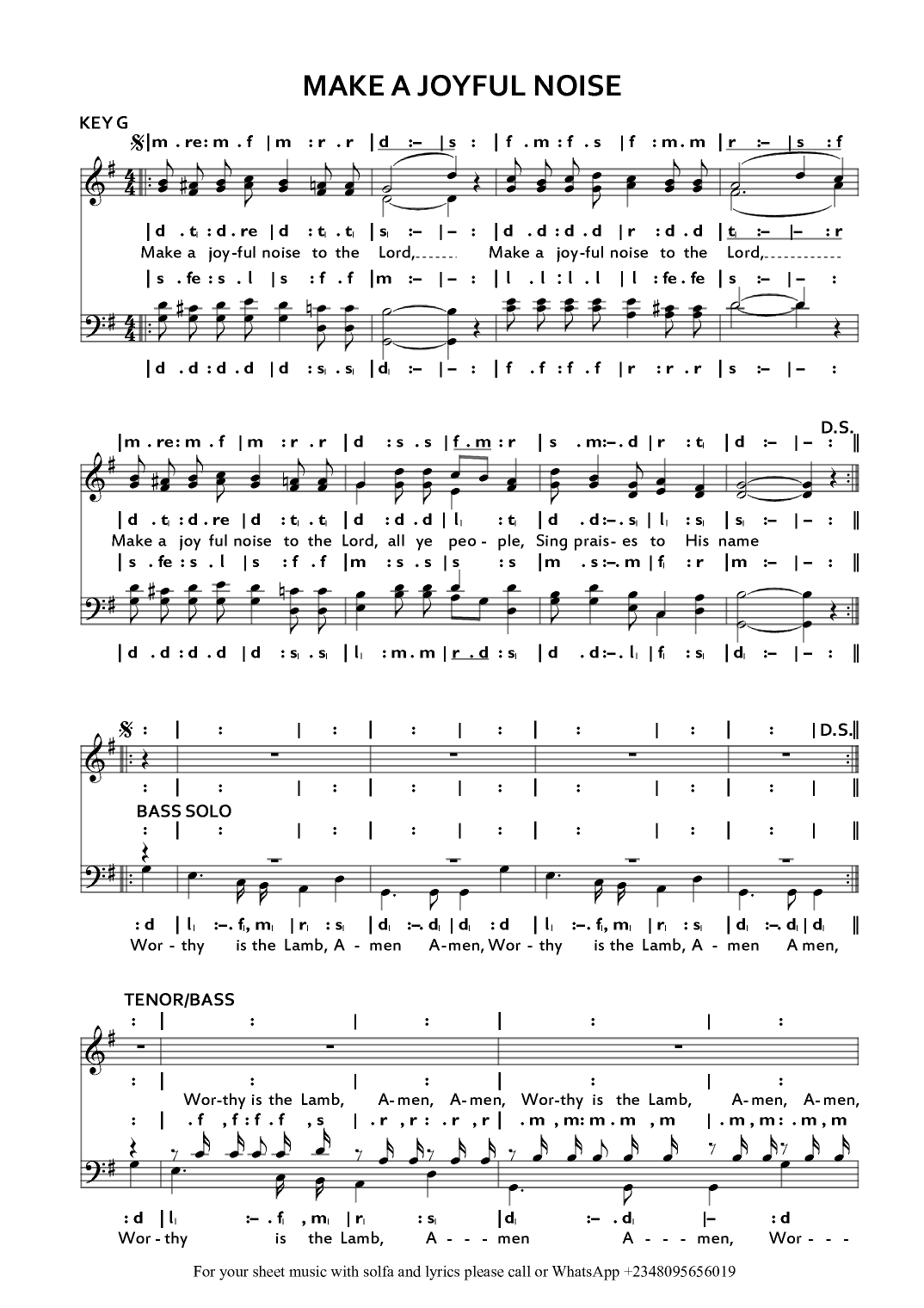 Make a joyful noise