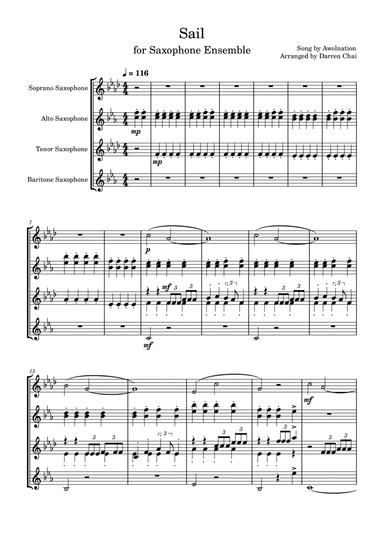 Sail (arr. Darren Chai)