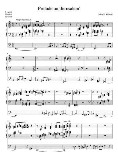 Prelude on Jerusalem