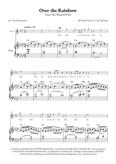 Over The Rainbow (arr. Tom Drummond)