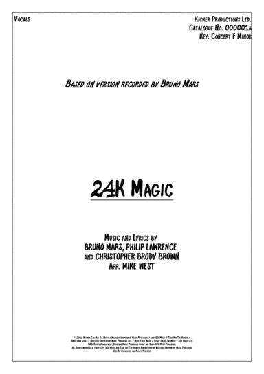 24k Magic (arr. Mike West)