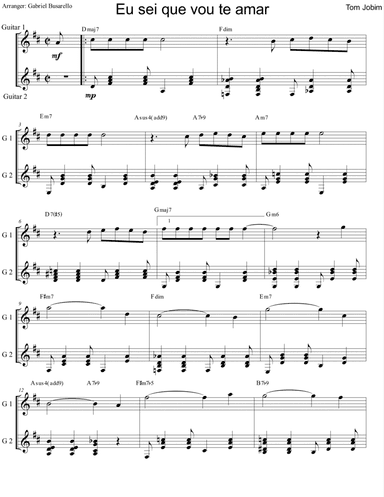 Eu Vou Te Amar (arr. Gabriel Busarello)