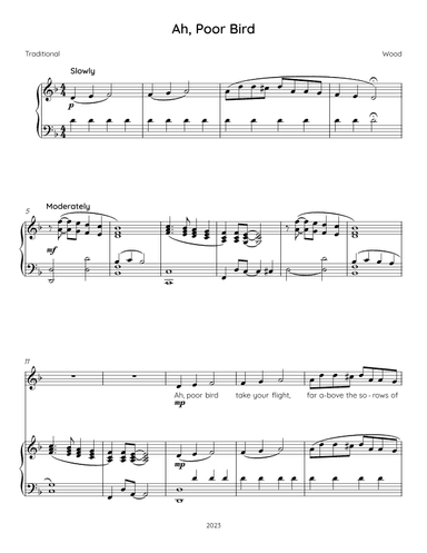 Ah, Poor Bird (arr. Patrick Wood)