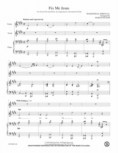 Fix Me Jesus (arr. Marianne Kim)